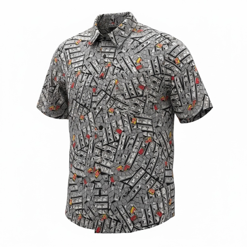NICOLE MILLER Silk 1990 Vintage Filmroll Limited Edition Shirt | Men’s Large